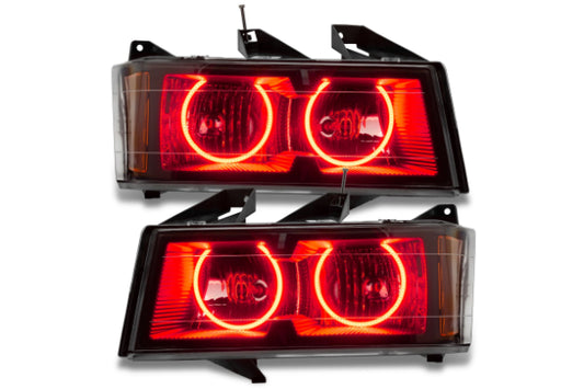 Oracle LED Halo Headlights: 04-12 Chevrolet Colorado (Red SMD Single Color)