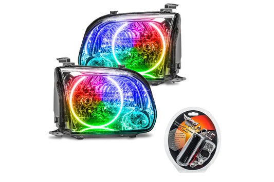 Oracle LED Halo Headlights: 05-06 Toyota Tundra w/ Double Cab (ColorShift RGB / RF Controller)