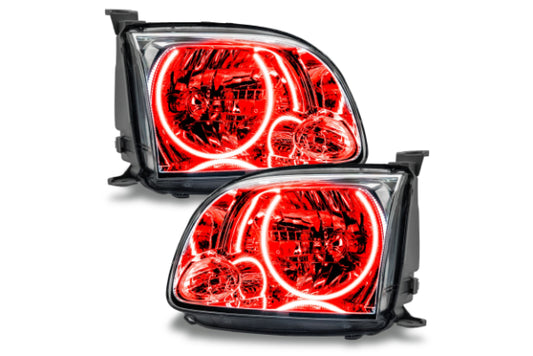 Oracle LED Halo Headlights: 05-06 Toyota Tundra w/o Double Cab (Red SMD Single Color)