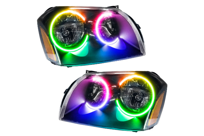 Oracle LED Halo Headlights: 05-07 Dodge Magnum (Black / ColorShift RGB / 2.0 Controller)