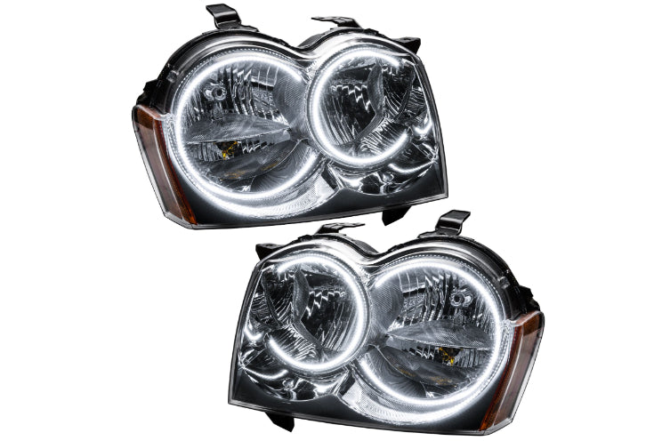 Oracle LED Halo Headlights: 05-07 Jeep Grand Cherokee w/o OEM HID (White SMD Single Color)