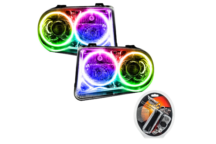 Oracle LED Halo Headlights: 05-10 Chrysler 300C w/ OEM HID (ColorShift RGB / RF Controller)