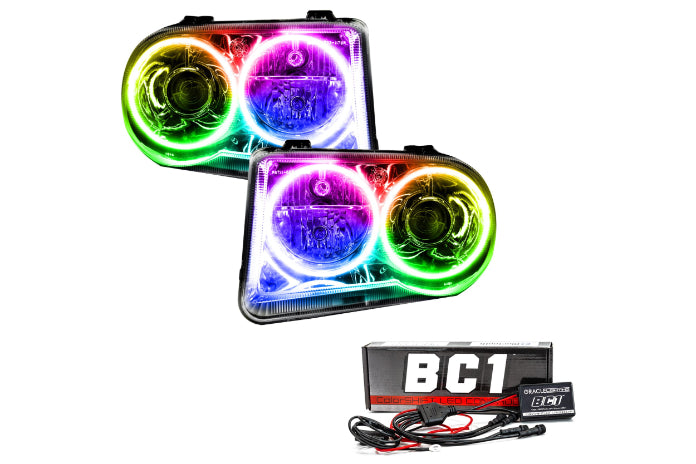 Oracle LED Halo Headlights: 05-10 Chrysler 300C w/o OEM HID (ColorShift RGB / BC1 Controller)
