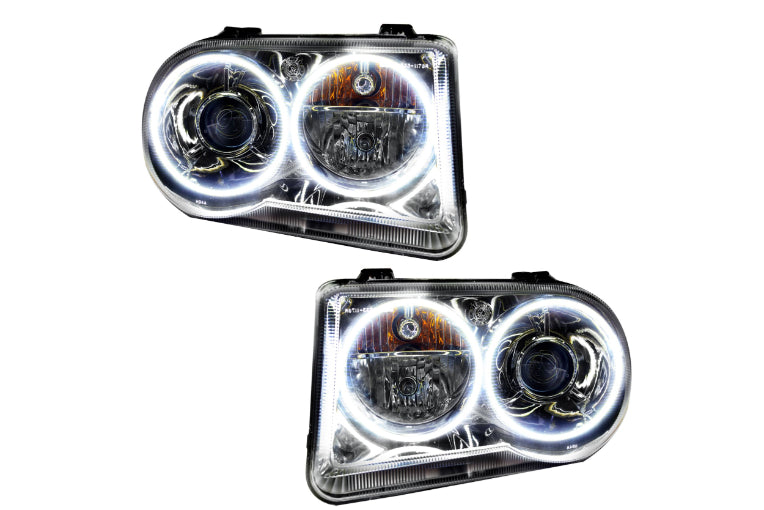 Oracle LED Halo Headlights: 05-10 Chrysler 300C w/o OEM HID (White SMD Single Color)