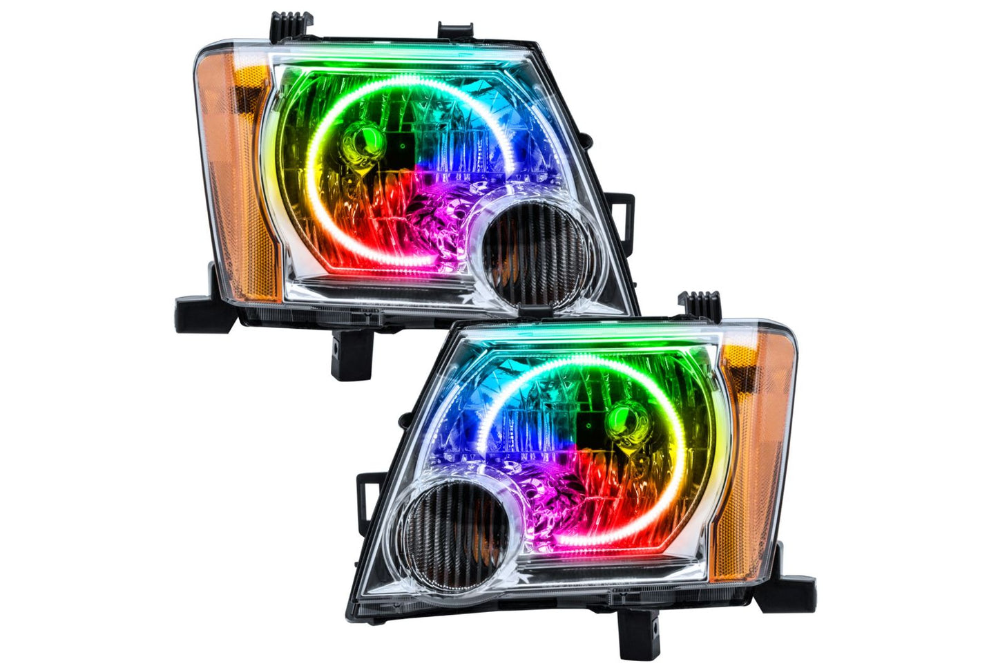 Oracle LED Halo Headlights: 05-14 Nissan Xterra (ColorShift RGB / No Controller)