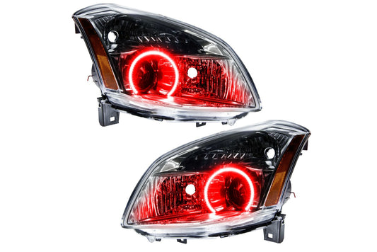 Oracle LED Halo Headlights: 07-08 Nissan Maxima (Red SMD Single Color)