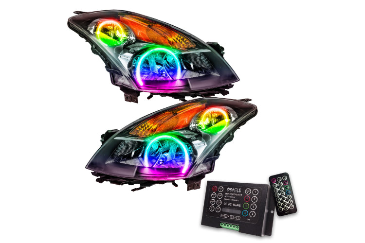 Oracle LED Halo Headlights: 07-09 Nissan Altima Sedan (ColorShift RGB / 2.0 Controller)