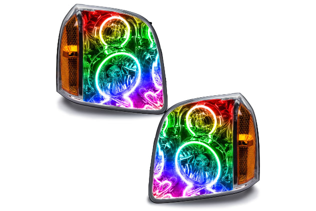 Oracle LED Halo Headlights: 07-13 GMC Yukon (ColorShift RGB / BC1 Controller)