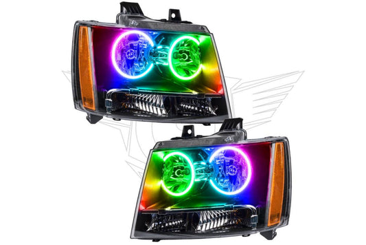 Oracle LED Halo Headlights: 07-14 Chevrolet Suburban (ColorShift RGB / BC1 Controller)