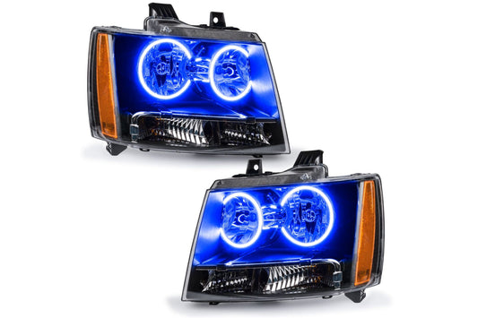 Oracle LED Halo Headlights: 07-14 Chevrolet Tahoe (Blue SMD Single Color)