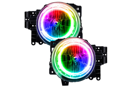 Oracle LED Halo Headlights: 07-14 Toyota FJ Cruiser (Dynamic ColorShift RGB)