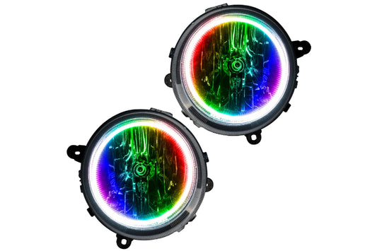 Oracle LED Halo Headlights: 07-16 Jeep Patriot/Compass (ColorShift RGB / BC1 Controller)