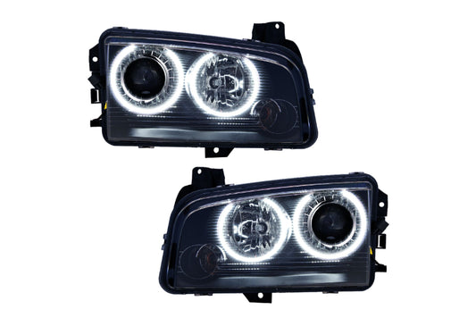 Oracle LED Halo Headlights: 08-10 Dodge Charger w/ OEM HID (White SMD Single Color)