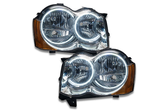 Oracle LED Halo Headlights: 08-10 Jeep Grand Cherokee w/o OEM HID (White SMD Single Color)