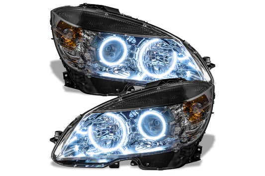 Oracle LED Halo Headlights: 08-11 Mercedes Benz C-Class (White SMD Single Color)