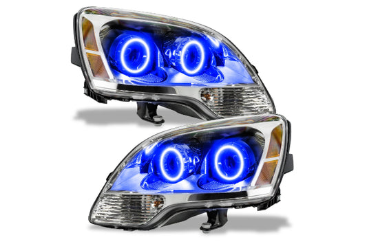 Oracle LED Halo Headlights: 08-12 GMC Acadia w/o OEM HID (2nd Version / Blue SMD Single Color)