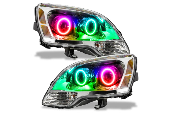 Oracle LED Halo Headlights: 08-12 GMC Acadia w/o OEM HID (2nd Version / ColorShift RGB / RF Controller)