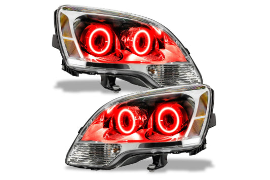 Oracle LED Halo Headlights: 08-12 GMC Acadia w/o OEM HID (2nd Version / Red SMD Single Color)