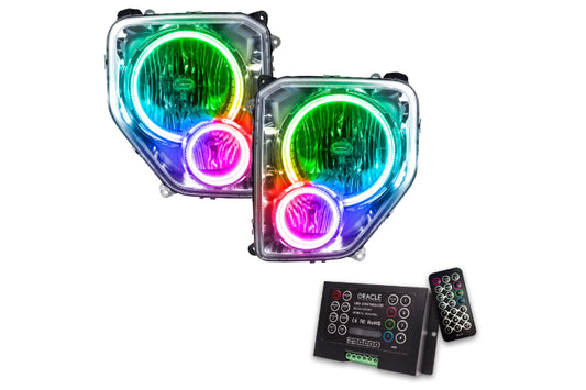 Oracle LED Halo Headlights: 08-12 Jeep Liberty (ColorShift RGB / 2.0 Controller)