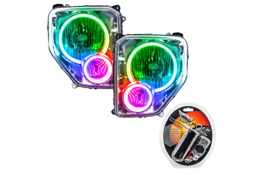 Oracle LED Halo Headlights: 08-12 Jeep Liberty (ColorShift RGB / RF Controller)