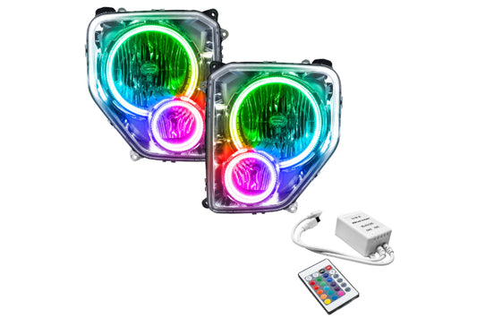 Oracle LED Halo Headlights: 08-12 Jeep Liberty (ColorShift RGB / Simple Controller)