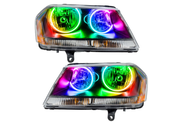 Oracle LED Halo Headlights: 08-14 Dodge Avenger (Black / ColorShift RGB / 2.0 Controller)