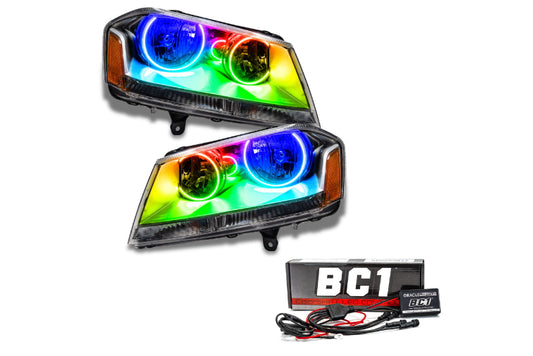 Oracle LED Halo Headlights: 08-14 Dodge Avenger (Chrome / ColorShift RGB / BC1 Controller)