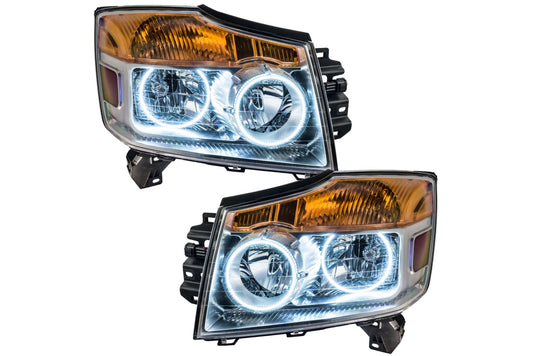 Oracle LED Halo Headlights: 08-14 Nissan Armada (White SMD Single Color)