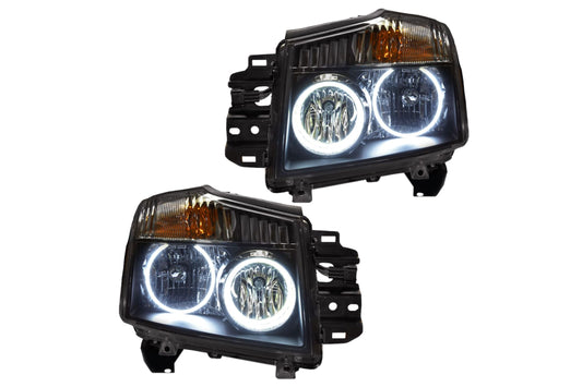 Oracle LED Halo Headlights: 08-15 Nissan Titan (White SMD Single Color)