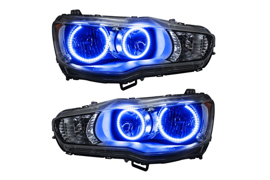 Oracle LED Halo Headlights: 08-17 Mitsubishi Lancer (Blue SMD Single Color)
