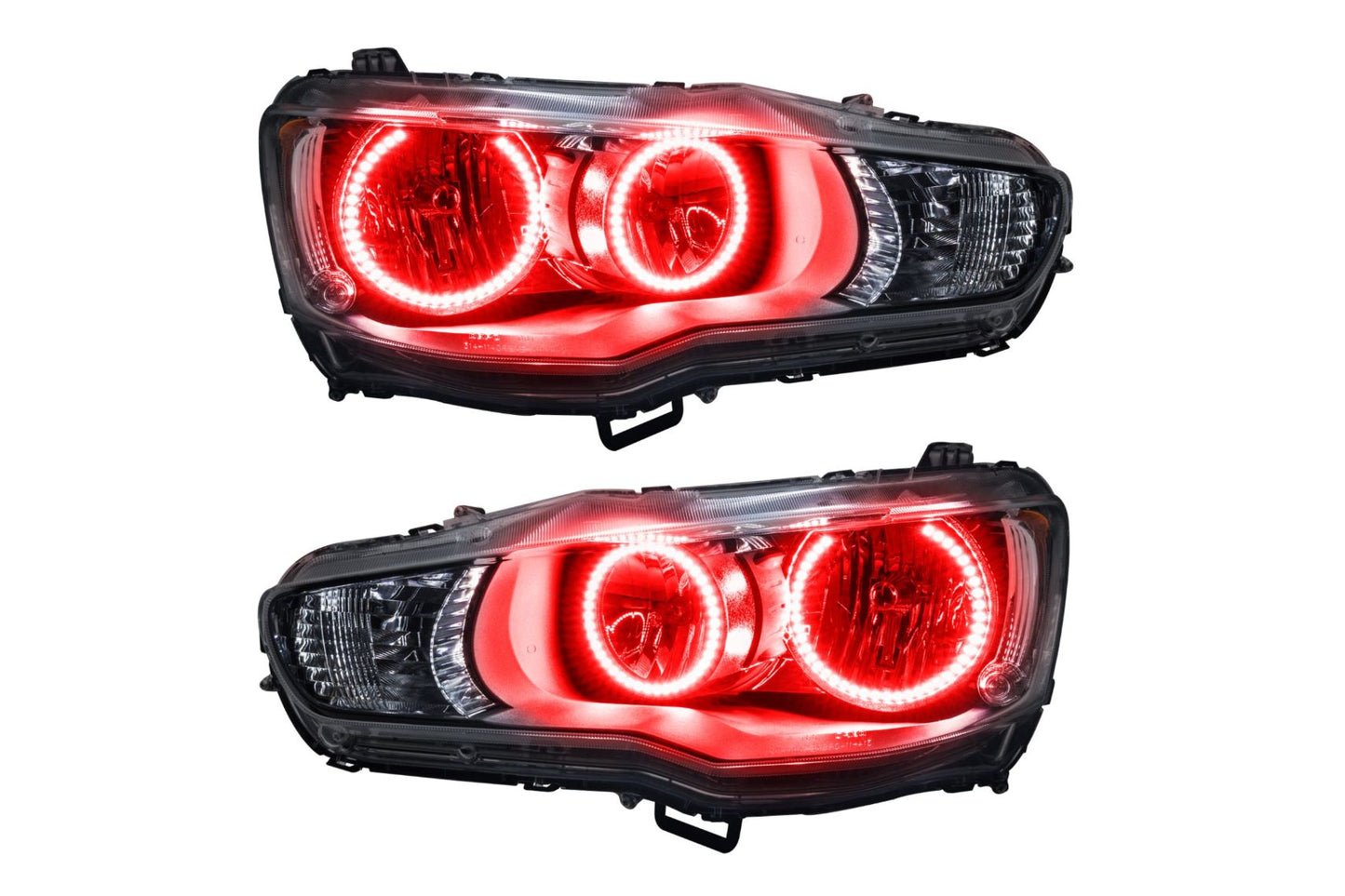 Oracle LED Halo Headlights: 08-17 Mitsubishi Lancer (Red SMD Single Color)