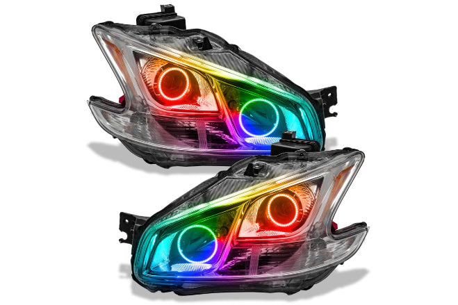 Oracle LED Halo Headlights: 09-13 Nissan Maxima w/o OEM HID (ColorShift RGB / Simple Controller)