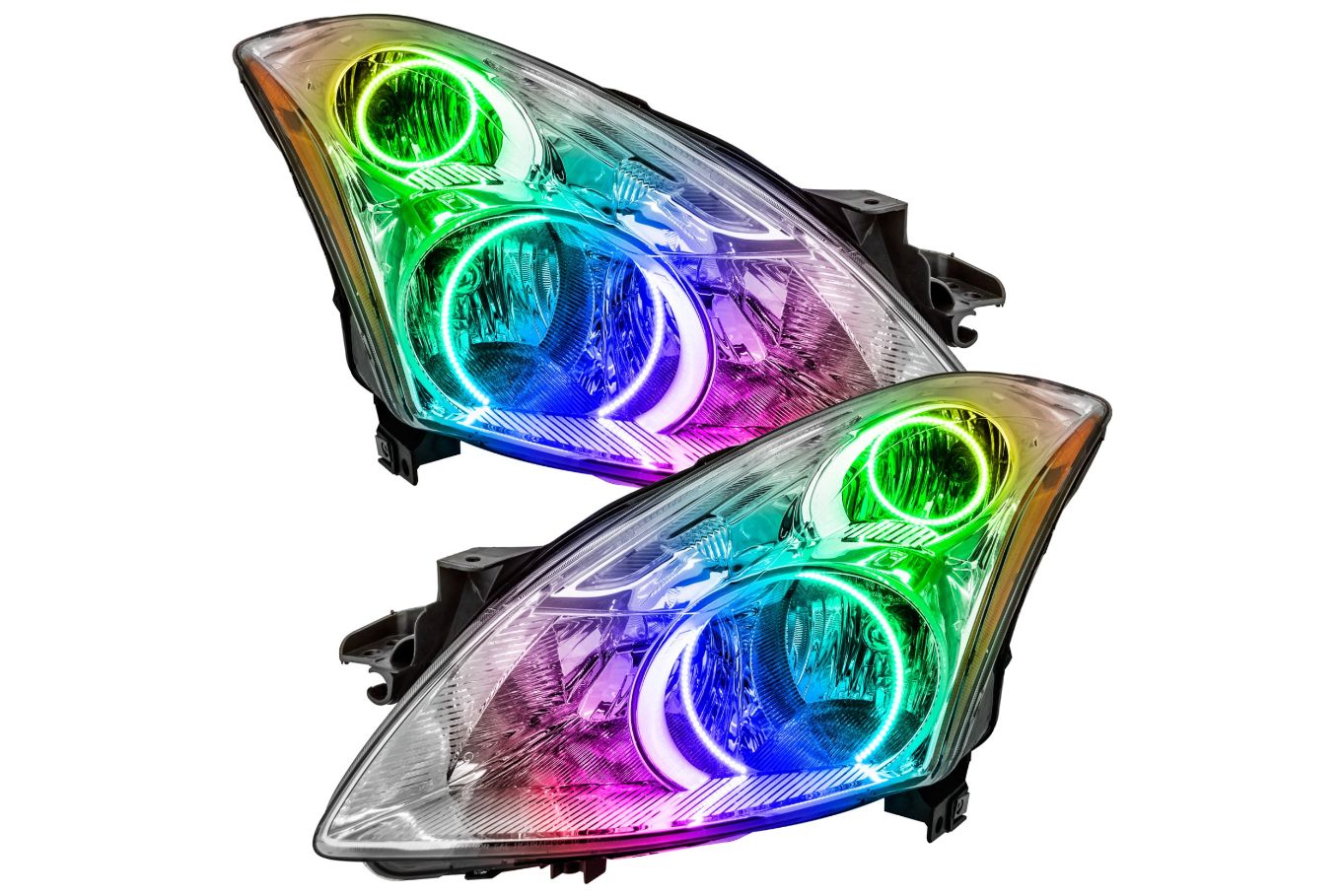 Oracle LED Halo Headlights: 10-12 Nissan Altima Sedan (ColorShift RGB / RF Controller)