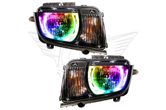 Oracle LED Halo Headlights: 10-13 Chevrolet Camaro Non-RS (ColorShift RGB / BC1 Controller)
