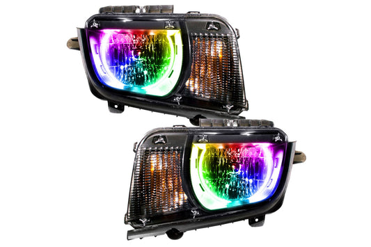 Oracle LED Halo Headlights: 10-13 Chevrolet Camaro Non-RS (Dynamic ColorShift RGB)