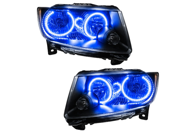 Oracle LED Halo Headlights: 11-13 Jeep Grand Cherokee w/o OEM HID (Blue SMD Single Color)