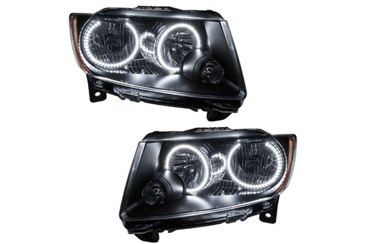 Oracle LED Halo Headlights: 11-13 Jeep Grand Cherokee w/o OEM HID (White SMD Single Color)
