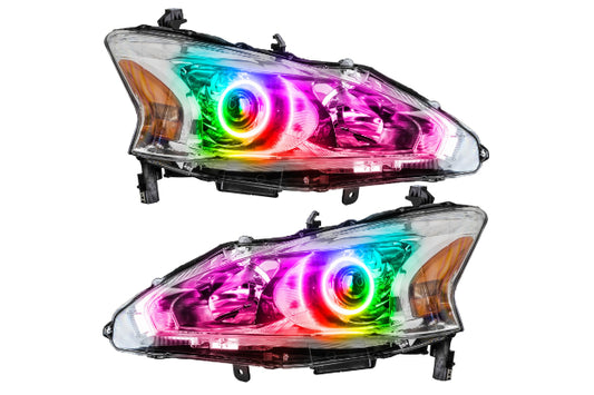 Oracle LED Halo Headlights: 13-15 Nissan Altima (ColorShift RGB / BC1 Controller)