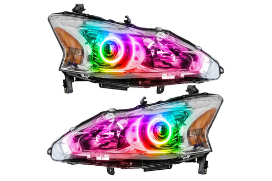 Oracle LED Halo Headlights: 13-15 Nissan Altima (ColorShift RGB / No Controller)