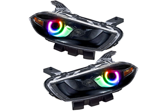 Oracle LED Halo Headlights: 13-16 Dodge Dart w/o OEM HID (ColorShift RGB / RF Controller)
