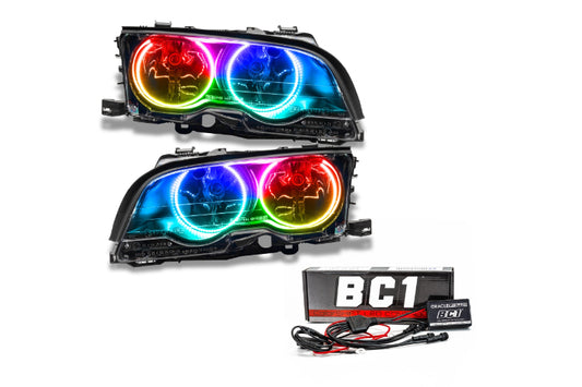 Oracle LED Halo Headlights: 99-01 BMW 3 Series Coupe (ColorShift RGB / BC1 Controller)
