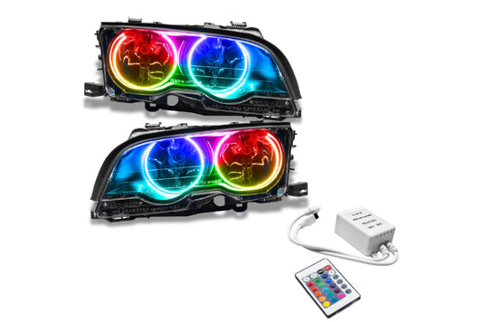 Oracle LED Halo Headlights: 99-01 BMW 3 Series Coupe (ColorShift RGB / Simple Controller)