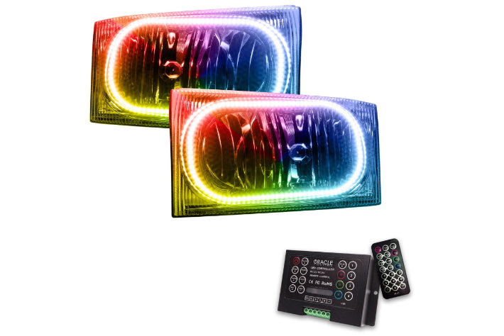 Oracle LED Halo Headlights: 99-04 Ford F-250 (ColorShift RGB / 2.0 Controller)