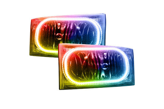 Oracle LED Halo Headlights: 99-04 Ford F-250 (ColorShift RGB / No Controller)