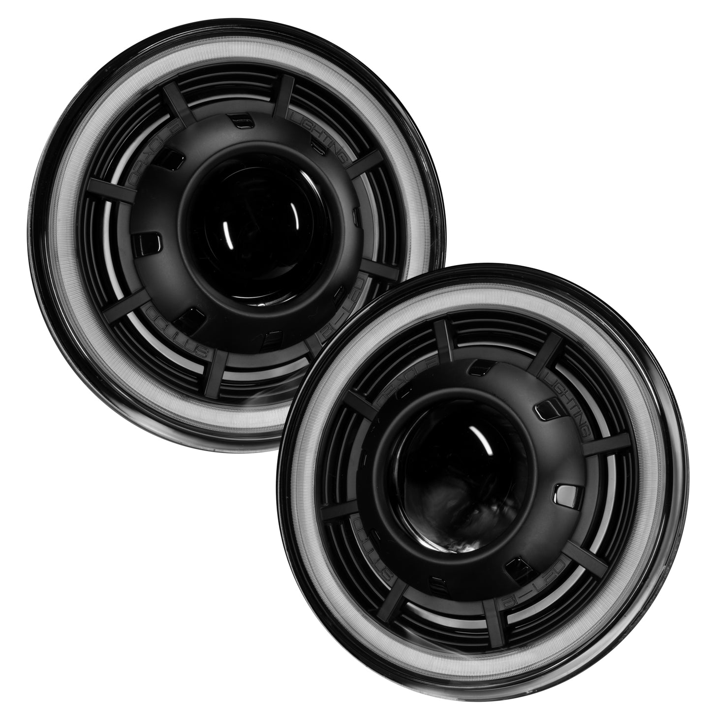 Oracle Oculus LED Headlights: Jeep JK 7in (Matte Black / 6000K)